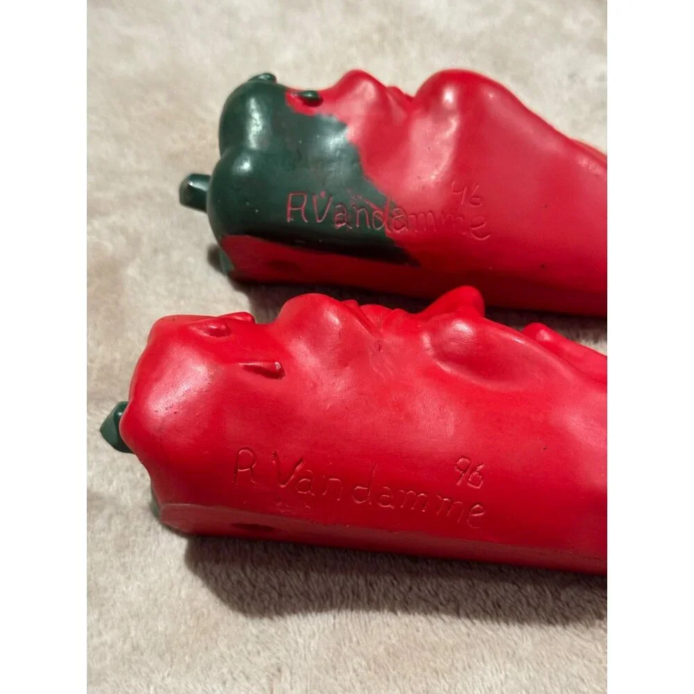Red Chili Pepper Anthropomorphic Faces Signed By Artist R. Vandamme 1996… - Picture 13 of 15